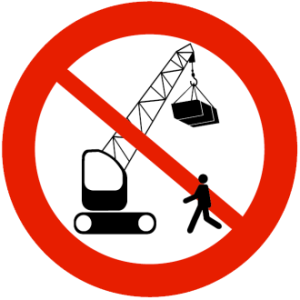 Do not walk under a suspended load